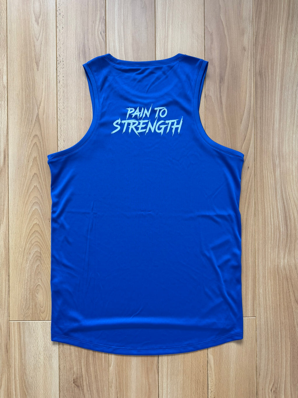 Pain To Strength Sustainable Men's Sports Vest - Lightning Blue