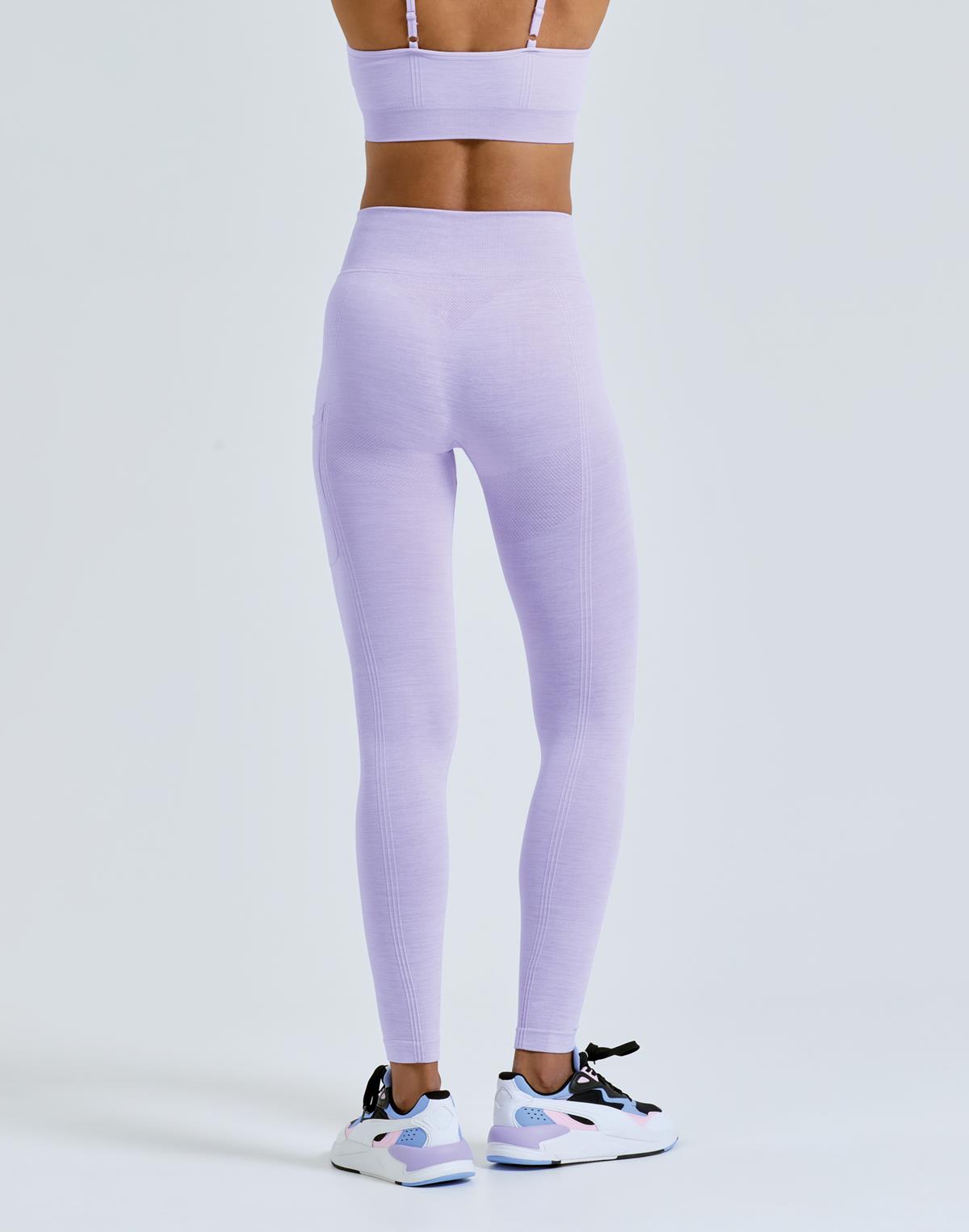 Pain To Strength Sustainable Sports Leggings - Lilac