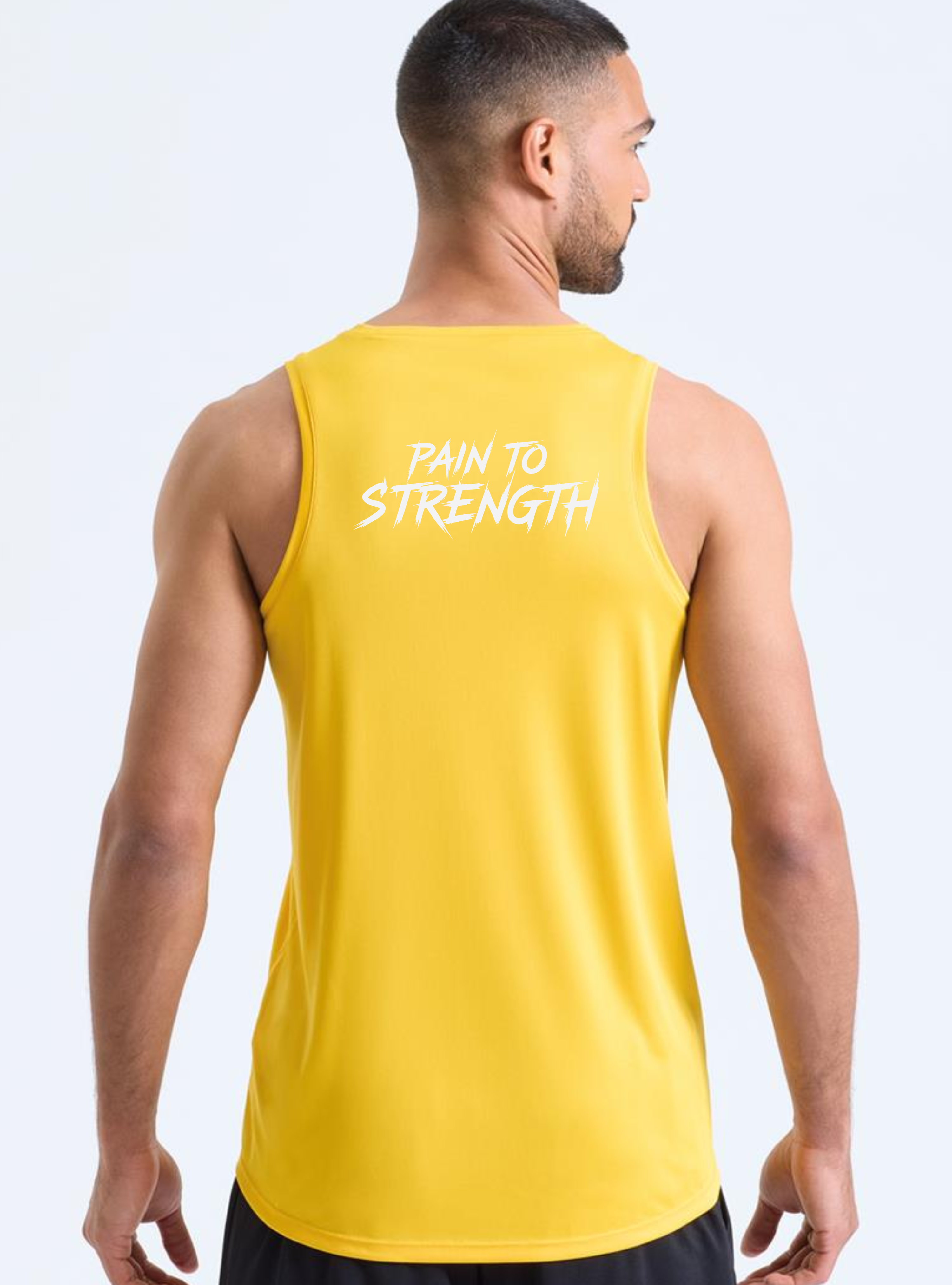 Pain To Strength Sustainable Men's Sports Vest - Mango Delight